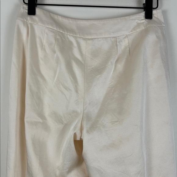 Ann Taylor Women’s 2P Satin Cream Dress Pants Straight Workwear Dressy - Picture 6 of 8
